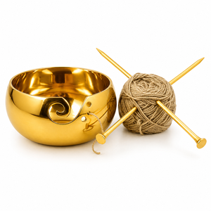 Premium Quality Handmade Eco-Friendly Fashion Smooth Durable Metal Yarn Bowl 20cm Crochet Bowls <b>Knitting</b> <b>Needle</b> Yarns <b>Holder</b> - Product Image 6