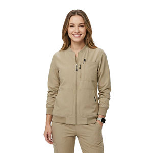 Chaqueta Médica Estilo Deportivo para Mujer, Uniforme de Enfermera con Cierre, Abrigo Cálido de Poliéster y Spandex, Chaqueta para Doctoras de Hospital - Product Image 1