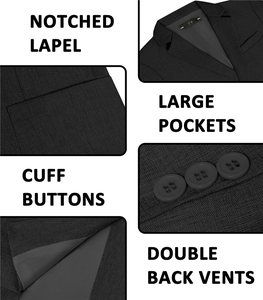 Blazer d'été léger pour garçons, veste de sport ajustée à revers crantés, uniforme scolaire pour adolescents - Product Image 2