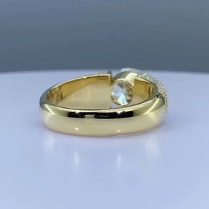 Anillo de Diamantes Cultivados en Laboratorio de Diseño Moderno, 3.00ct, Corte Redondo, con Certificado IGI y Claridad VVS-VS, para Hombre y Mujer - Product Image 5