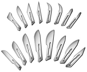 Lames chirurgicales jetables en acier au carbone approuvées CE / Lames de scalpel chirurgical en acier au carbone - Product Image 2