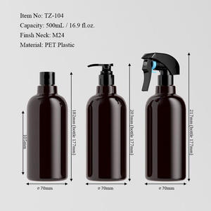 500ml Amber PET <b>Plastic</b> Trigger Spray Bottle for Custom <b>Cleaner</b> Packaging - Product Image 2