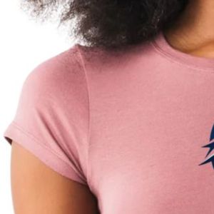 Camiseta Deportiva Corta Rosa Polvoriento para Mujer, de Algodón, para Gimnasio, Fitness, Entrenamiento, Ejercicio, Deporte, Manga Corta - Product Image 6