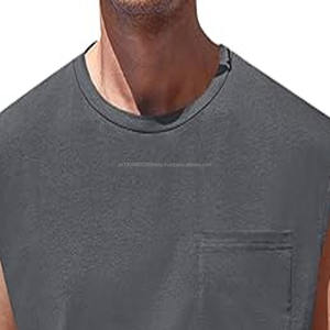 Camiseta sin Mangas para Hombre, Personalizada, Color Sólido, Ropa de Gimnasio, Secado Rápido, Transpirable - Product Image 2