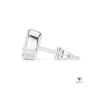 Ensemble de bijoux élégant en diamants de laboratoire ovales en or blanc 18 carats – Pendentif et boucles d'oreilles sertis clos de 2,50 carats - Product Image 6