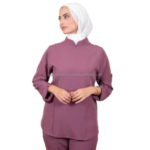 Everyday Wear Muslim <b>Modest</b> Scrub <b>Set</b> For Female Nurses Hijab Friendly Long Sleeve Comfortable And Durable Medical Clothing - Product Image 5