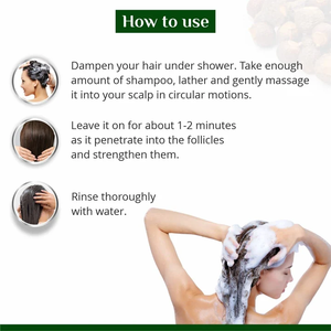 Shampoo Amla Reetha Shikakai pour le soin des cheveux avec formule nettoyante à base de plantes, aide à nourrir les cheveux et à les maintenir lisses et d'apparence saine. - Product Image 6
