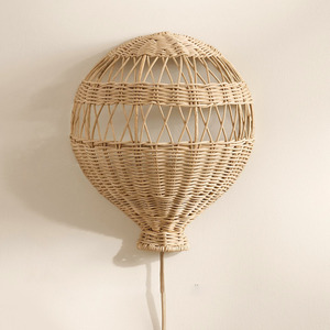 Coloured rainbow wall <b>light</b> for kids handcrafted rattan lamp covers weaving <b>pendant</b> <b>lights</b> - Product Image 6