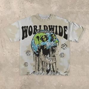 Summer Latest Design Streetwear Men's <b>Tshirts</b> Anime Cartoon Custom logo Web <b>Skull</b> Printed Women <b>Tshirts</b> Wholesale Clothes Men - Product Image 3