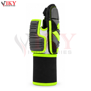 Gants d'entraînement Kudo modernes, vert néon, rembourrés, pour arts martiaux, personnalisation de marque, équipement sportif, fournisseur en gros - Product Image 5