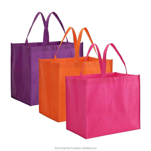 Custom Logo Printed Foldable Polyester Shopping <b>Bags</b> Portable Reusable Non-Woven Grocery <b>Bags</b> from Vietnam - Product Image 1