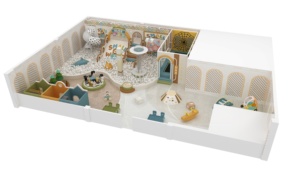 Premium Indoor Plastic <b>Play</b> <b>Center</b> with Ball Pool, Slide, Climbing Wall and Basketball Hoop for Kids Home Playground - Product Image 2
