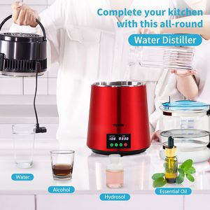 Macchina per Acqua Distillata da 1.1 Galloni, 750W, con Impostazione Timer 0-99H, Produzione 0.3 Galloni/Ora, Display Temperatura, in Acciaio Inox 304, Apparecchio per Trattamento Acqua - Product Image 2