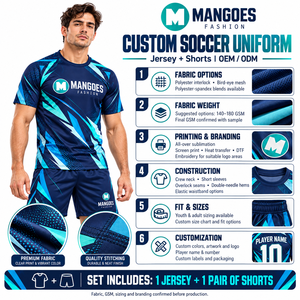 Ensemble d'uniformes de football personnalisés, maillot et short respirants, tenue d'équipe, vêtements de sport par sublimation, kit d'entraînement et de match, vêtements en gros - Product Image 6