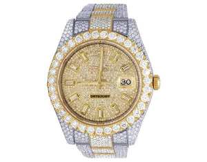 นาฬิกา BOJ R.O.L.E.X.011 ตัวอักษรและตัวเลขประดับเพชร VVS มอยส์ซาไนต์ หรูหรา แฟชั่น กลไกญี่ปุ่น อะนาล็อก สตีล ควอตซ์  แบบ Iced Hip Hop สำหรับผู้ชาย ขนาด 41 มม. - Product Image 2