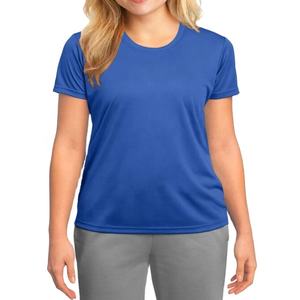 Camisetas de Poliéster para Mujer, Estilo Urbano, Cuello Redondo, Anti-Pilling, Anti-Arrugas, Secado Rápido, Ecológicas, Transpirables, Camiseta de Verano para Mujer - Product Image 2