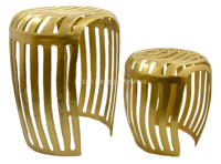 Table d'appoint moderne en aluminium et laiton doré de haute qualité, nouvelle table basse centrale en bois pour salon, salle à manger, meubles de maison
