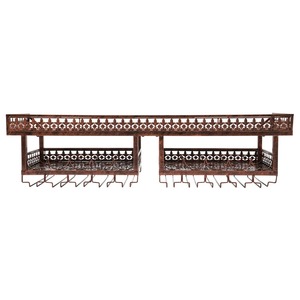 Organizador de Pared Metálico Resistente para Licores y Copas de Vino, Acabado Cobre Vintage, Estante Flotante para Botellas - Product Image 6