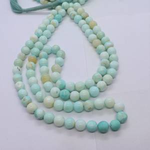 AAA Natural Peru <b>Opal</b> Smooth Round Ball Beads 8-8.5 MM Blue Peruvian <b>Opal</b> Round Shape Beads Shaded Sky Blue <b>Opal</b> Beads 16 Inch - Product Image 1
