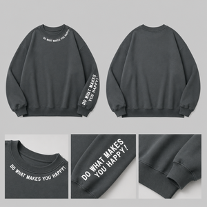Sweat-shirt personnalisé pour femme grande taille, imprimé lettres, 100% coton délavé, décontracté, à épaules tombantes, manches longues, col rond, style streetwear - Product Image 3