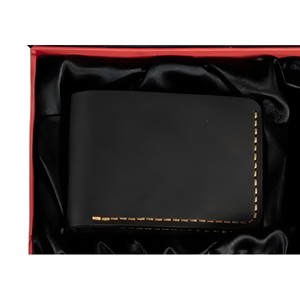 Premium Quality Real Leather Bifold <b>Wallet</b> Stitched Detail Classic Minimalist Style Men Financial <b>Cash</b> Credit Card Organizer - Product Image 1
