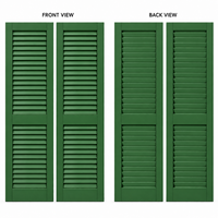 Volets de fenêtre fixes en bois massif vert sur mesure pour maisons de style européen et décoration de fermes – Volets en bois massif