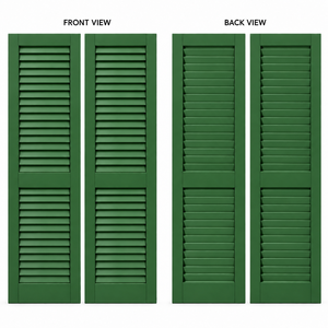 Persianas de Madera Maciza Personalizadas con Rejillas Fijas Verdes para Ventanas Exteriores, Estilo Europeo, Decoración de Casas y Granjas - Product Image 3