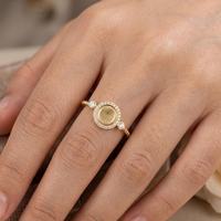 925 Sterling Silber 6mm Runder Fassungsring mit Zirkonbesatz, Blanko-Erinnerungsring für Harz, Asche & Muttermilch Schmuck