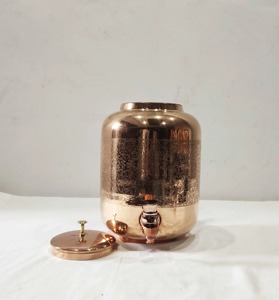 Yoga Style Copper Water Dispenser Ayurvedic Design Copper Water Dispenser Colorful Wholesale Price Copper Water Dispenser - Product Image 1