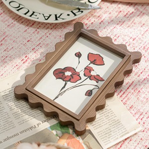 Luxury Handmade <b>Wooden</b> Lacquer Photo <b>Frame</b> with Elegant Wavy Edge Decorative <b>Picture</b> <b>Frame</b> for Modern Home Office Decore - Product Image 4