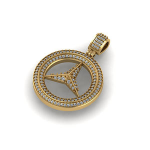 Customizable Trendy <b>Solid</b> 10K Gold Circle Logo VVS Lab Grown Diamond Hip Hop Bling Pendants <b>Necklaces</b> Charms Gift Ideas - Product Image 1