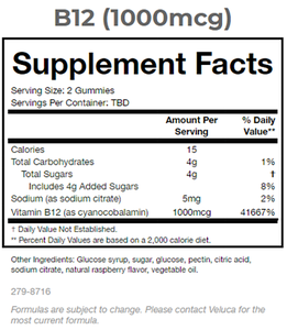 Highly Demanded Top Quality Healthcare Supplement Concentrated Fruit-Flavored Vitamin B12 (1000mcg) Adult <b>Gummy</b> <b>Candy</b> - Product Image 4