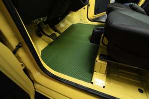 Tapis de sol de voiture en TPE toutes saisons, 2 pièces, beige uni, pour sièges avant de berline - Product Image 4