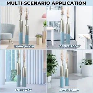 New Arrival Lavie <b>Creations</b> Hammered Metal Art Deco Tall Floor Table Vase Tabletop Eco-Friendly Model LCa-176 Available Three - Product Image 6