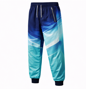 Discover-Impex 2026 Unisex Winter Blue Gradient Printed Tracksuit Set Custom Sublimation Hooded Jacket Jogger Sportswear OEM - Product Image 5