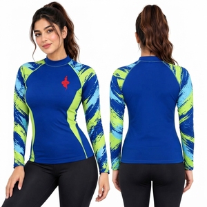 <b>Women</b> <b>Rash</b> <b>Guard</b> Long Sleeve Outdoor Sports Shirt Breathable Quick Dry Athletic Performance Wear <b>for</b> Swimming Surfing Fitness - Product Image 6