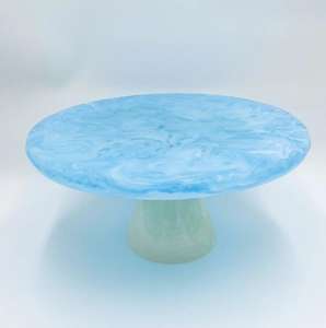 Soporte para Pastel de Resina de Color Premium, Bandeja para Postres y Frutas con Patrón en Espiral Hecho a Mano para Decoración de Mesa de Fiesta - Product Image 3