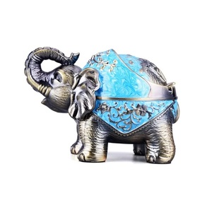 Cenicero de metal con forma de elefante y tapa, a prueba de viento, para exterior e interior, para hierbas, decoración vintage práctica - Product Image 3