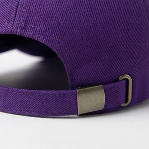Gorra de béisbol morada lisa, gorra de algodón adaptable de alta calidad para hombre, gorra de moda unisex ventilada, gorra premium para mujer A1 - Product Image 6