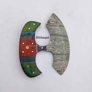 Hand Forged Damascus Steel Ulu Knife <b>Japanese</b> Chef Boning Knife Wooden Handle Custom Logo for Kitchen & Pizza Cutting - Product Image 5