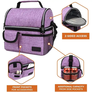 Wilson Dual Compartment Insulated Lunch Bag for Women Men Soft Lunch Cooler Bag Leakproof Adult Work Office - Product Image 4