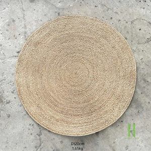 New Design Handmade Natural Seagrass Half Moon Rug Eco-friendly Handwoven Indoor <b>Doormat</b> Scalloped Edge Decorative Area Rug - Product Image 4