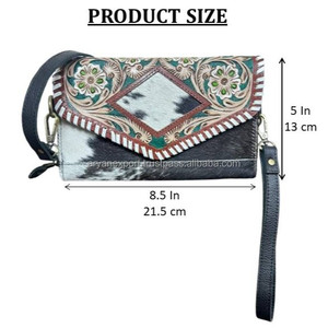 Nouveau sac à bandoulière mini en cuir de vachette de luxe, design tendance, style bohème, pochette en cuir marbré, sac à bandoulière western, sac à main fait à la main - Product Image 2