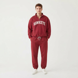 Ensemble de survêtement respirant pour homme Hawk Eye Sports, en molleton fin 300g, avec sweat à capuche et pantalon boutonné intégral, idéal pour l'hiver - Product Image 4
