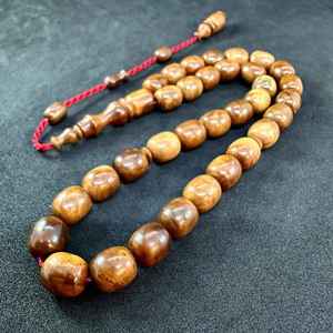 Petites perles de prière en bois poli écologiques, faites à la main, pour le Zikr quotidien, le Dhikr, la prière islamique, le chapelet musulman religieux - Product Image 1