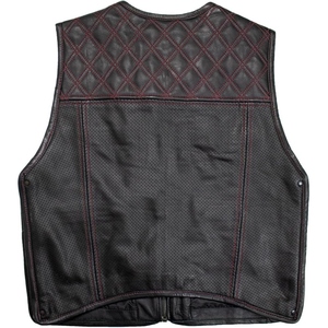 Chaleco de Motocicleta para Hombre en Cuero Vacuno Genuino con un Corte Tradicional Diseñado para una Comodidad Diaria y un Confort Atemporal Simple - Product Image 3