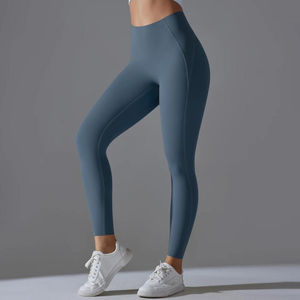 Pantalones Deportivos Transpirables de Alta Calidad para Mujer, Talla XL Plus, Leggings de Yoga Personalizables con Estampado a Cuadros, Cintura Elástica y Alta - Product Image 4