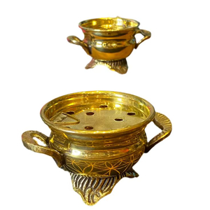 Vintage Middle Eastern Brass <b>Bakhoor</b> Burner For Aromatic <b>Oud</b> Chips Incense Burner Decorative Table Decor - Product Image 1