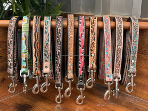 Correa de cuero duradera para perros, cuero de vaca, entrenamiento para caminar para perros medianos y grandes, suministros para mascotas, correas para perros resistentes - Product Image 4