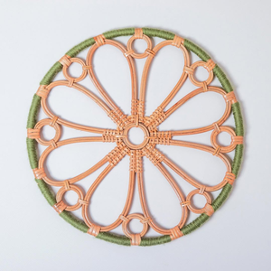 Wholesale Handwicker Boho Rattan <b>Placemats</b> <b>Round</b> <b>Placemats</b> for Dining Table Luxury from Vietnam - Product Image 2